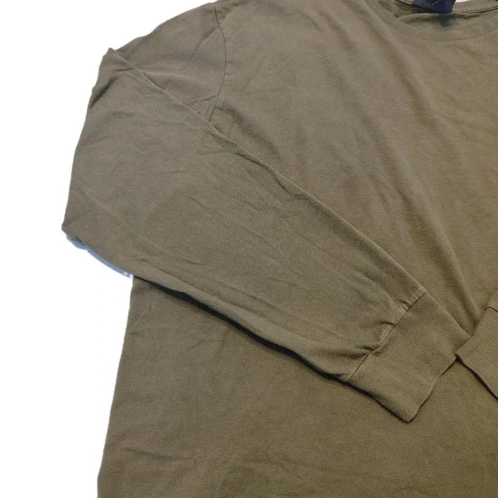 Ralph Lauren‎ Polo Shirt Mens Large Olive Green long sleeve Solid knit A2